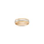14k Two-Tone Gold Comfort Fit Wedding Band (6mm)