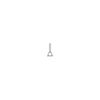 14k White Gold Solitaire Charm
