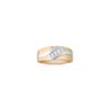 Princess Cut Diamond Ring in Two-Tone Gold