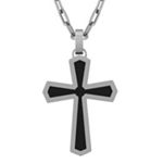 Stainless Steel Cross Necklace (22”)