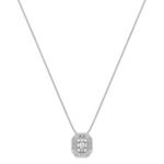 Baguette and Round Diamond Pendant (18 in.)