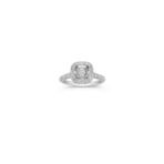 Halo Diamond Engagement Ring with Pave Setting