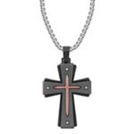 Round Diamond Cross Necklace ( 22 in.)