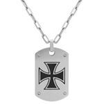 Stainless Steel Dog Tag Necklace (22 in.)