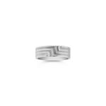 14k White Gold Ring for Him (7mm)