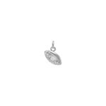 Round Diamond Football Charm
