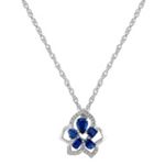 Fancy Shape Sapphire and Diamond Pendant (18 in.)