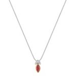 Marquise Ruby and Marquise Diamond Pendant in Two-Tone Gold (18 in.)