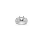 Princess Cut and Round Diamond Engagement Ring