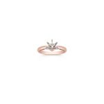 Cathedral Diamond 14k White and Rose Gold Engagement Ring