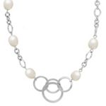 9mm Cultured Freshwater Pearl and Sterling Silver Necklace (24)