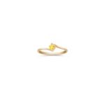 Round Yellow Sapphire Ring