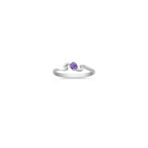 Round Lavender Sapphire and Diamond Ring