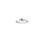 Round Lavender Sapphire and Diamond Ring