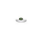 Oval Green Sapphire and Diamond Ring