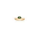 Oval Green Sapphire and Diamond Ring