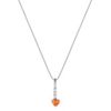 Heart Shaped Orange Sapphire and Diamond Pendant (18)