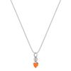 Heart Shaped Orange Sapphire and Round Diamond Pendant (18)