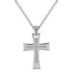 Stainless Steel Cross Necklace (24 in.)