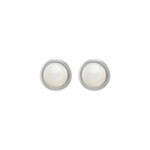 Stainless Steel and Mother of Pearl Cuff Links