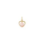 5mm Pink Cultured Freshwater Pearl Heart Charm