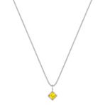 Princess Cut Yellow Sapphire Pendant (18)