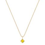 Princess Cut Yellow Sapphire Pendant (18)