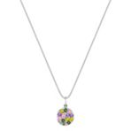 Round Multi-Colored Sapphire Pendant (18)