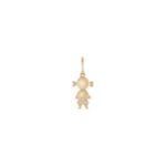 Round Diamond Little Girl Charm