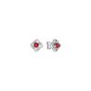 Round Ruby and Diamond Earrings
