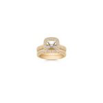 Halo Pave-set Diamond Wedding Set