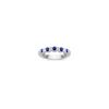 Round Sapphire and Diamond Anniversary Band