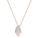 Round Diamond Pendant in Rose Gold (18 in.)