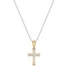 14k Two-Tone Gold Cross Pendant (18)