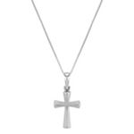 14k White Gold Cross Pendant (18 in.)