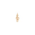 14k Yellow Gold Treble Clef Charm