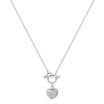 Round Diamond Heart Pendant (18 in.)