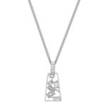 Trapezoid, Princess Cut, Baguette and Round Diamond Pendant (18 in.)