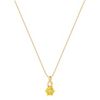 Round Yellow Sapphire and Diamond Pendant (18)