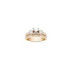Three-Stone Cathedral Diamond Wedding Set