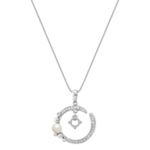 4mm Cultured Freshwater Pearl and 1/5 ct. t.w. Round Diamond Pendant (18 in.)
