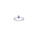 Round Lavender Sapphire Ring