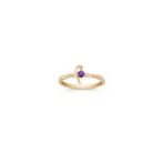 Round Lavender Sapphire Ring