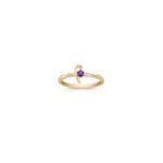 Round Lavender Sapphire Ring