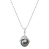 11mm Cultured Tahitian Pearl and Diamond Pendant (18)
