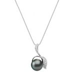 11mm Cultured Tahitian Pearl and Diamond Pendant (18)