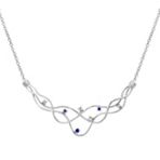 Round Sapphire and Diamond Necklace (17)
