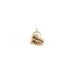 14k Yellow Gold  in.Marry Me? in. Engraved Heart Charm