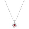 Round Ruby and Diamond Pendant (18)