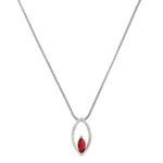 Marquise Ruby and Round Diamond Pendant (18 in.)